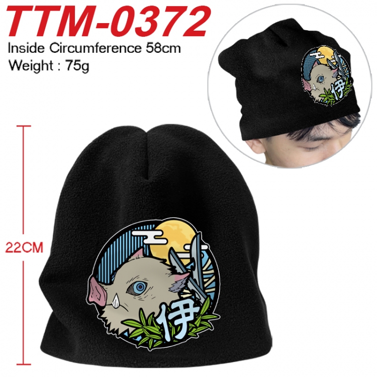 Demon Slayer Kimets Printed plush cotton hat with a hat circumference of 58cm 75g (adult size) TTM-0372