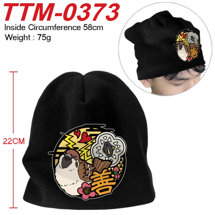 Demon Slayer Kimets Printed plush cotton hat with a hat circumference of 58cm 75g (adult size) TTM-0373