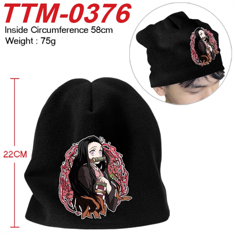 Demon Slayer Kimets Printed plush cotton hat with a hat circumference of 58cm 75g (adult size)  TTM-0376
