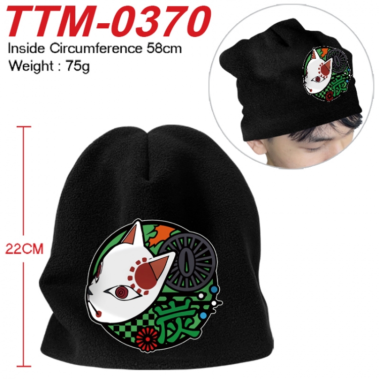 Demon Slayer Kimets Printed plush cotton hat with a hat circumference of 58cm 75g (adult size)  TTM-0370