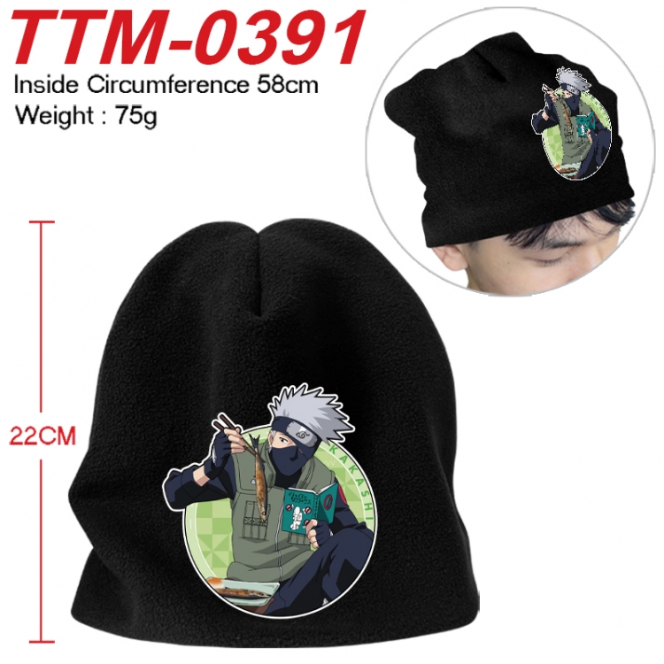Naruto Printed plush cotton hat with a hat circumference of 58cm 75g (adult size)  TTM-0391