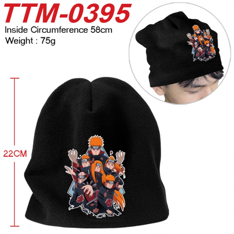Naruto Printed plush cotton hat with a hat circumference of 58cm 75g (adult size) TTM-0395