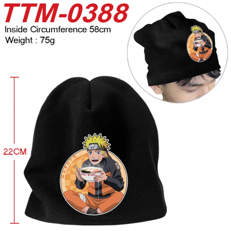 Naruto Printed plush cotton hat with a hat circumference of 58cm 75g (adult size)  TTM-0388