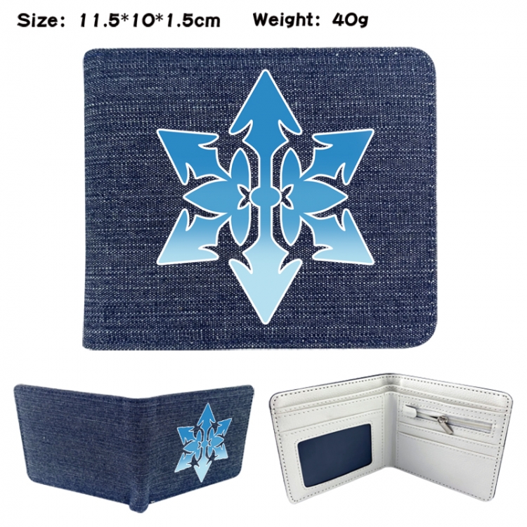 Honkai: Star Rail Anime denim folding full-color wallet 11.5X10X1.5CM