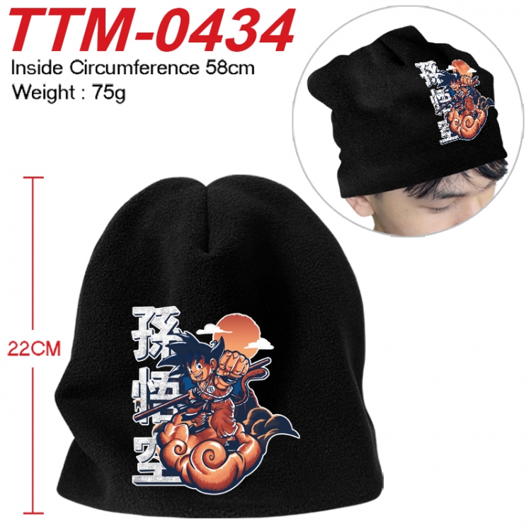 DRAGON BALL Printed plush cotton hat with a hat circumference of 58cm 75g (adult size) TTM-0434
