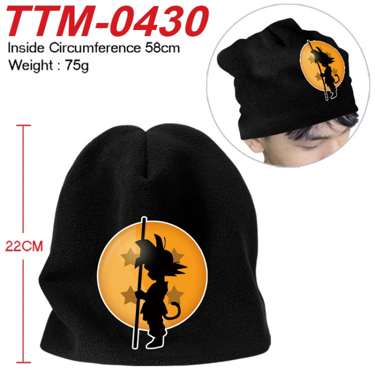 DRAGON BALL Printed plush cotton hat with a hat circumference of 58cm 75g (adult size) TTM-0430