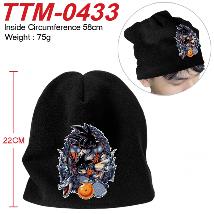 DRAGON BALL Printed plush cotton hat with a hat circumference of 58cm 75g (adult size) TTM-0433