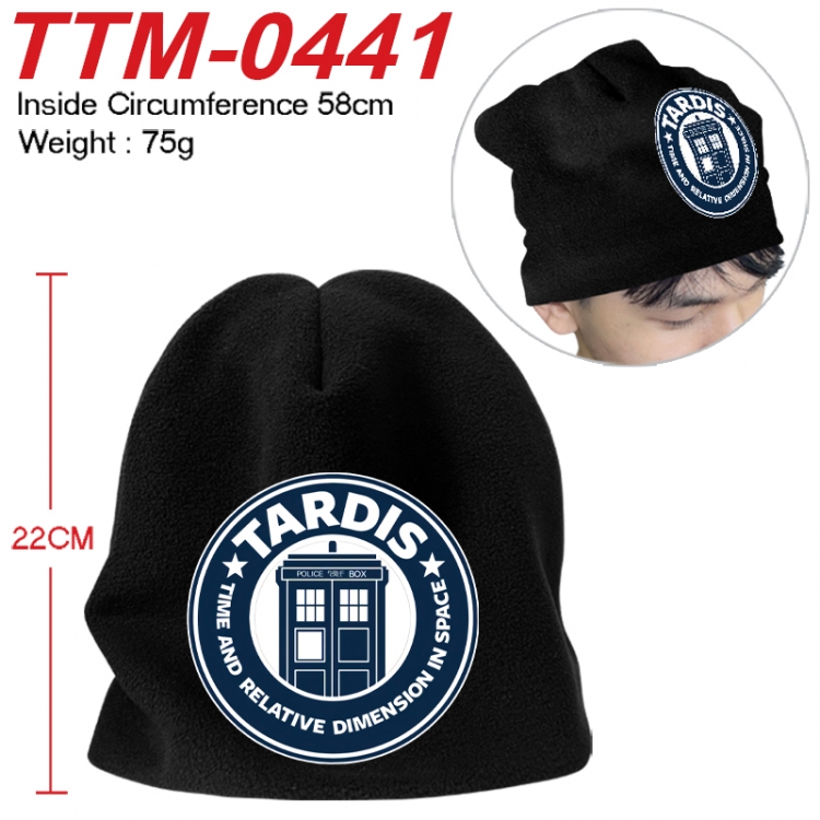 Doctor Who Printed plush cotton hat with a hat circumference of 58cm 75g (adult size) TTM-0441