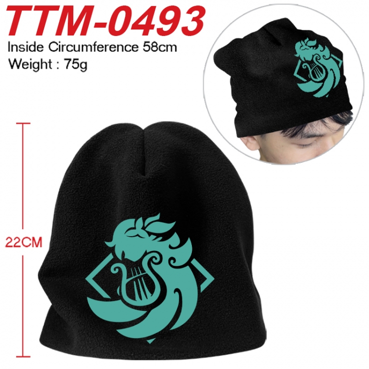 Genshin Impact Printed plush cotton hat with a hat circumference of 58cm 75g (adult size) TTM-0493