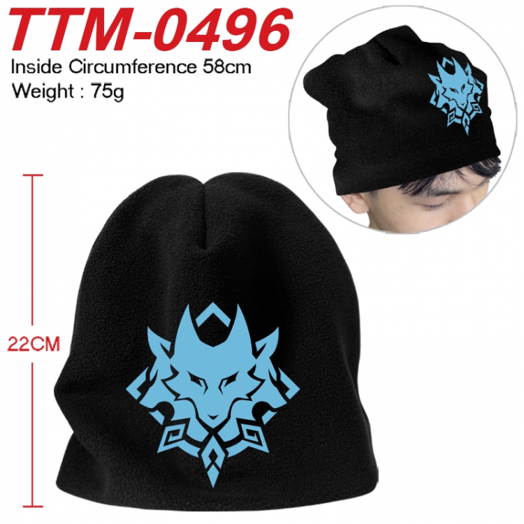 Genshin Impact Printed plush cotton hat with a hat circumference of 58cm 75g (adult size) TTM-0496