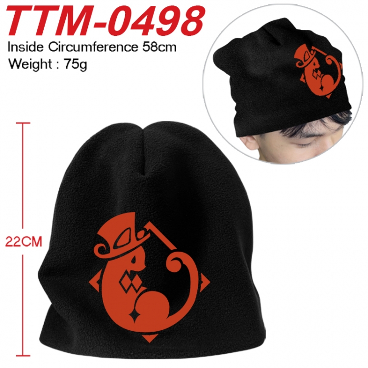 Genshin Impact Printed plush cotton hat with a hat circumference of 58cm 75g (adult size) TTM-0498