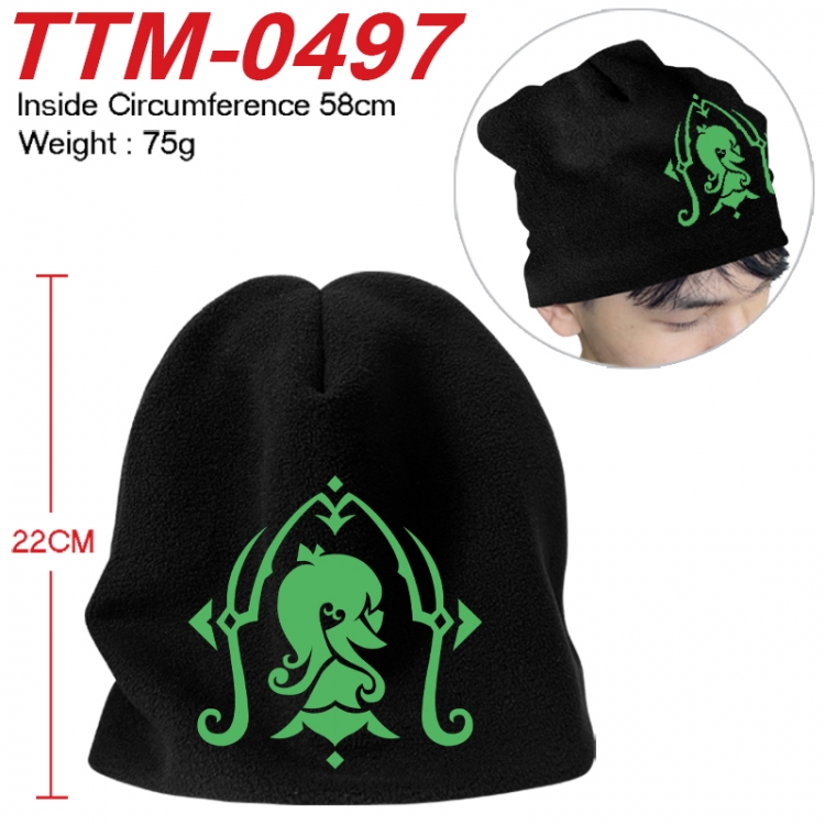 Genshin Impact Printed plush cotton hat with a hat circumference of 58cm 75g (adult size) TTM-0497