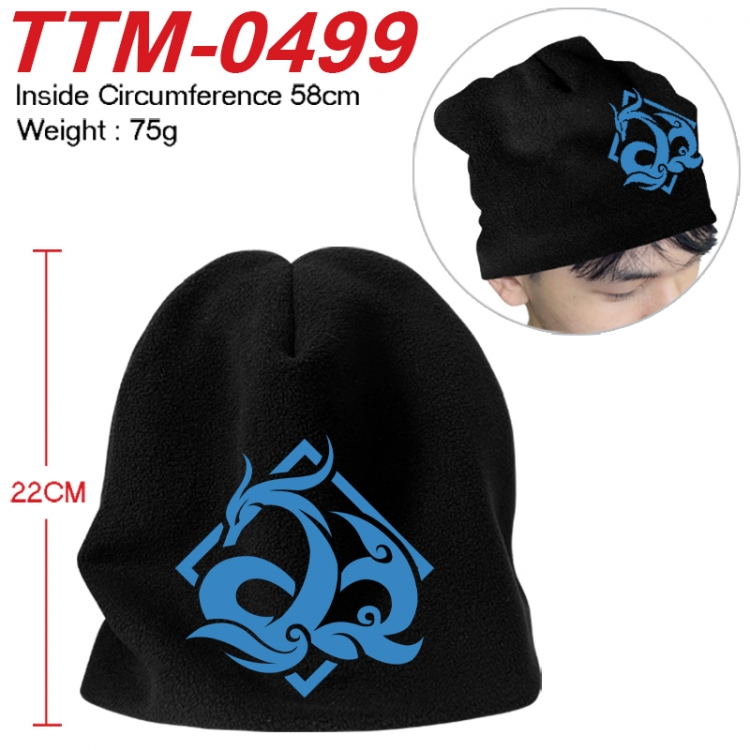 Genshin Impact Printed plush cotton hat with a hat circumference of 58cm 75g (adult size) TTM-0499