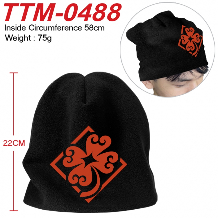 Genshin Impact Printed plush cotton hat with a hat circumference of 58cm 75g (adult size) TTM-0488