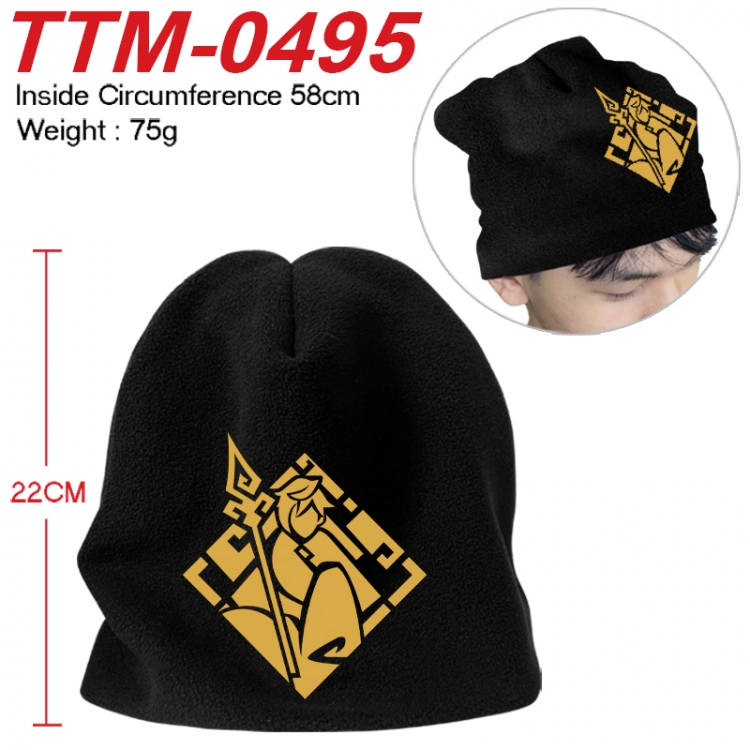 Genshin Impact Printed plush cotton hat with a hat circumference of 58cm 75g (adult size) TTM-0495