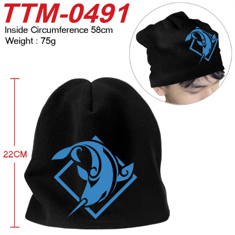 Genshin Impact Printed plush cotton hat with a hat circumference of 58cm 75g (adult size) TTM-0491