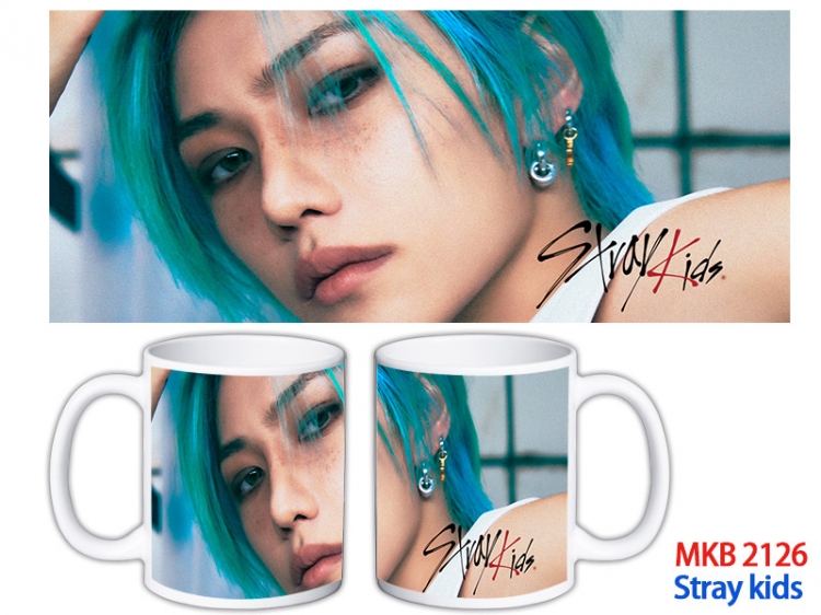 Stray kids Anime color printing ceramic mug cup price for 5 pcs MKB-2126