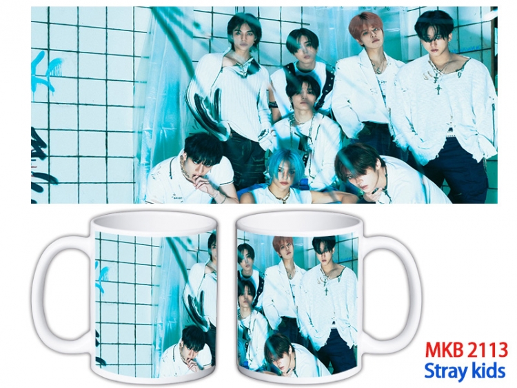 Stray kids Anime color printing ceramic mug cup price for 5 pcs MKB-2113