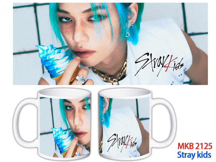 Stray kids Anime color printing ceramic mug cup price for 5 pcs MKB-2125