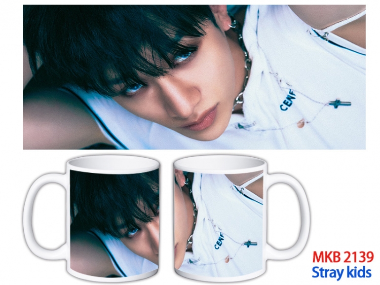 Stray kids Anime color printing ceramic mug cup price for 5 pcs MKB-2139