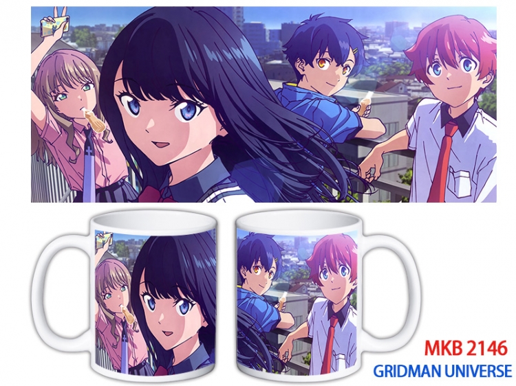 GRIDMAN UNIVERSE Anime color printing ceramic mug cup price for 5 pcs MKB-2146