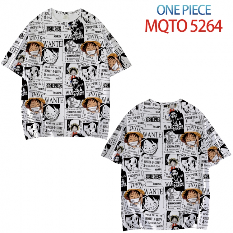 One Piece Full color printed short sleeve T-shirt from XXS to 4XL MQTO 5264