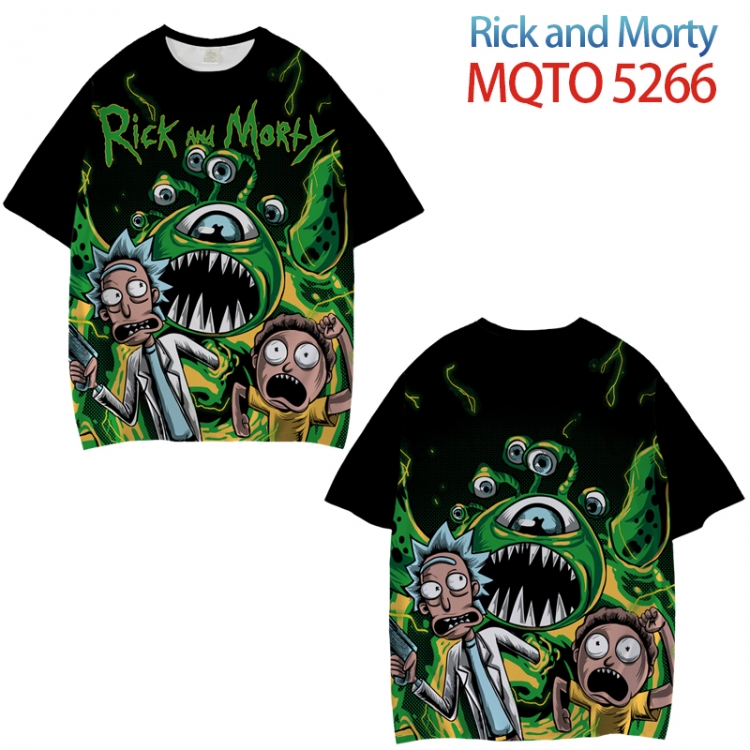 Rick and Morty Full color printed short sleeve T-shirt from XXS to 4XL MQTO 5266  