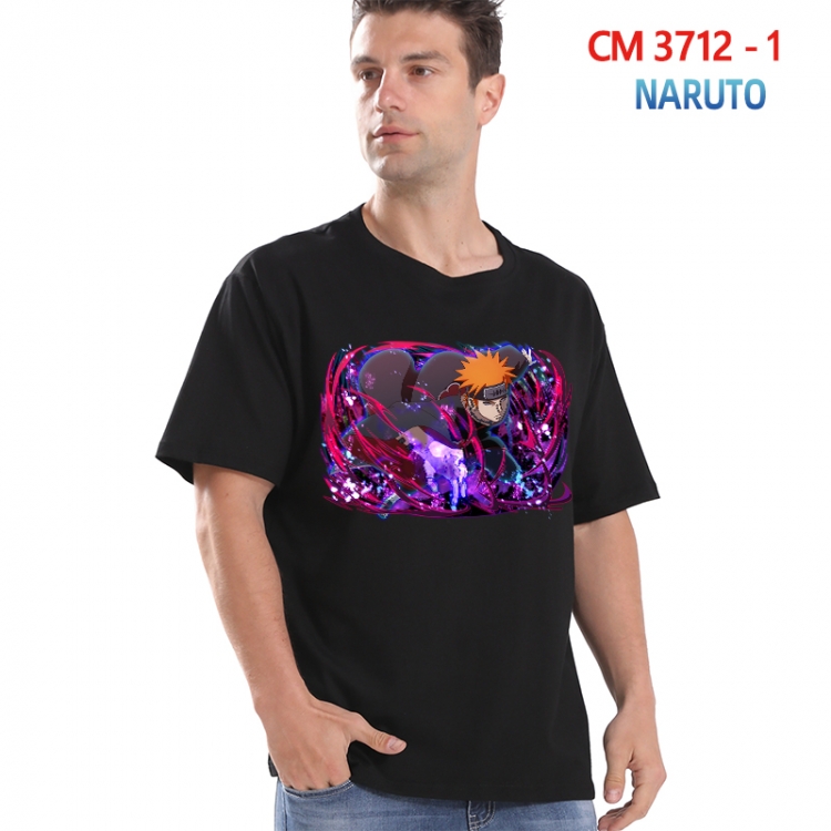 Naruto Printed short-sleeved cotton T-shirt from S to 4XL 3712-1
