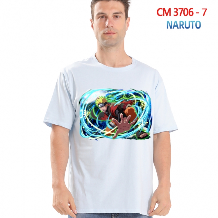 Naruto Printed short-sleeved cotton T-shirt from S to 4XL  3706-7