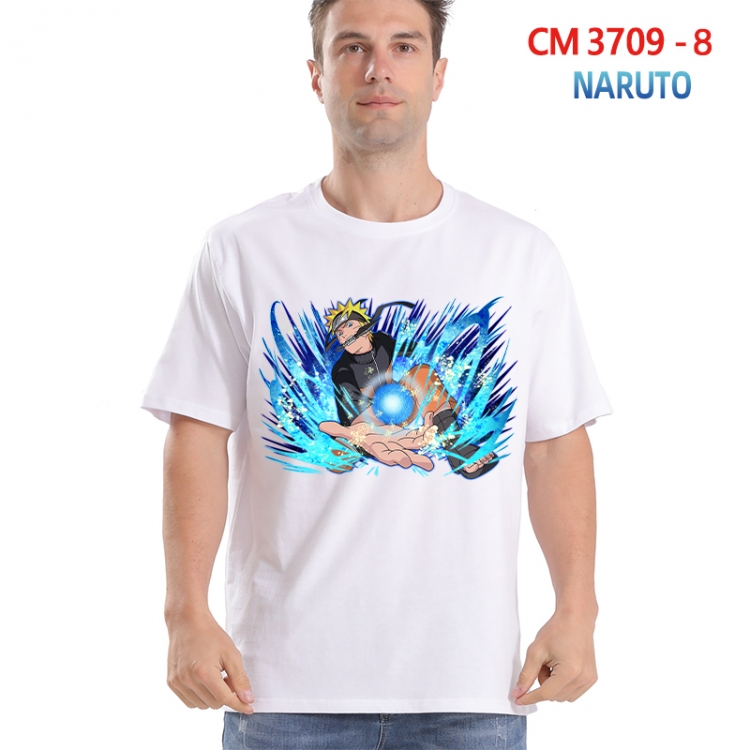 Naruto Printed short-sleeved cotton T-shirt from S to 4XL  3709-8