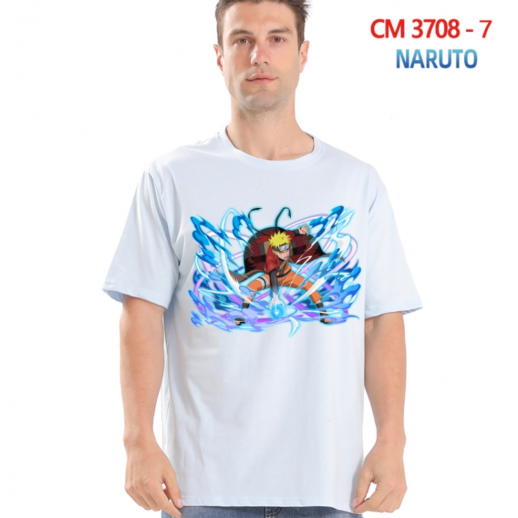 Naruto Printed short-sleeved cotton T-shirt from S to 4XL  3708-7