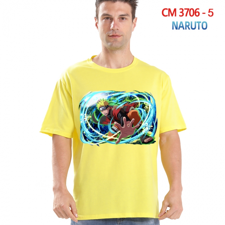 Naruto Printed short-sleeved cotton T-shirt from S to 4XL 3706-5