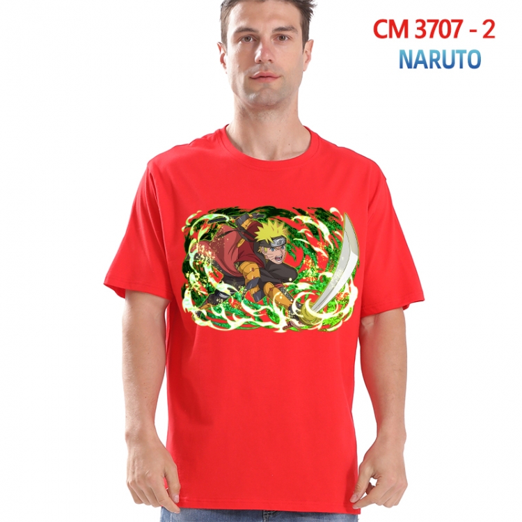 Naruto Printed short-sleeved cotton T-shirt from S to 4XL 3707-2