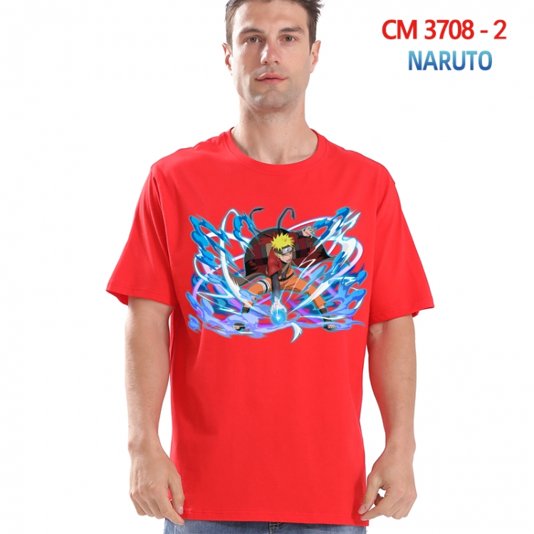 Naruto Printed short-sleeved cotton T-shirt from S to 4XL  3708-2