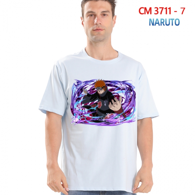 Naruto Printed short-sleeved cotton T-shirt from S to 4XL 3711-7