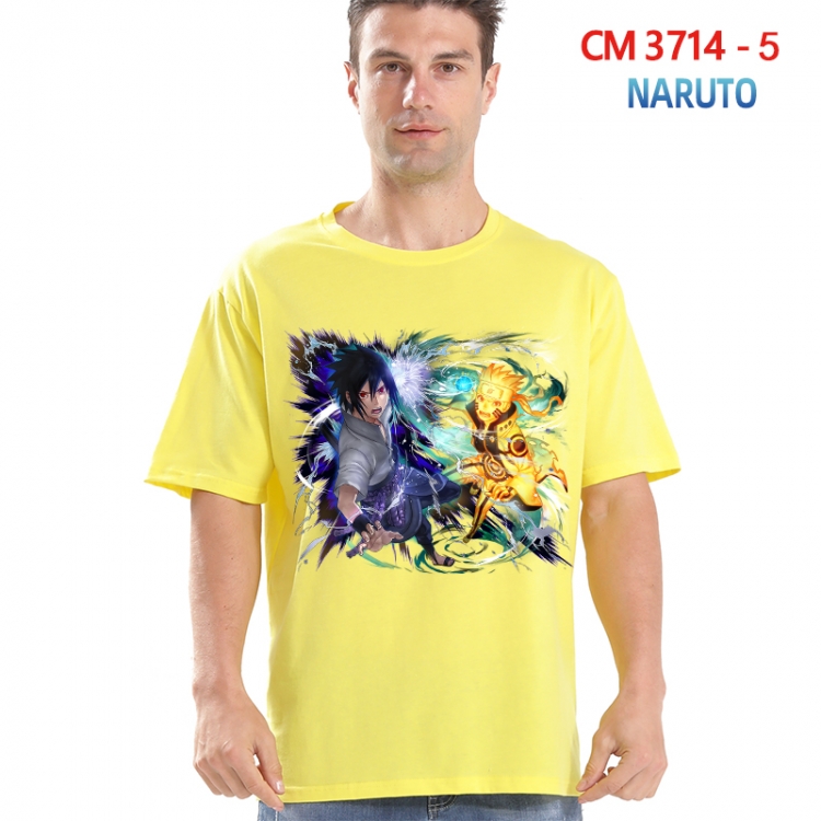 Naruto Printed short-sleeved cotton T-shirt from S to 4XL 3714-5