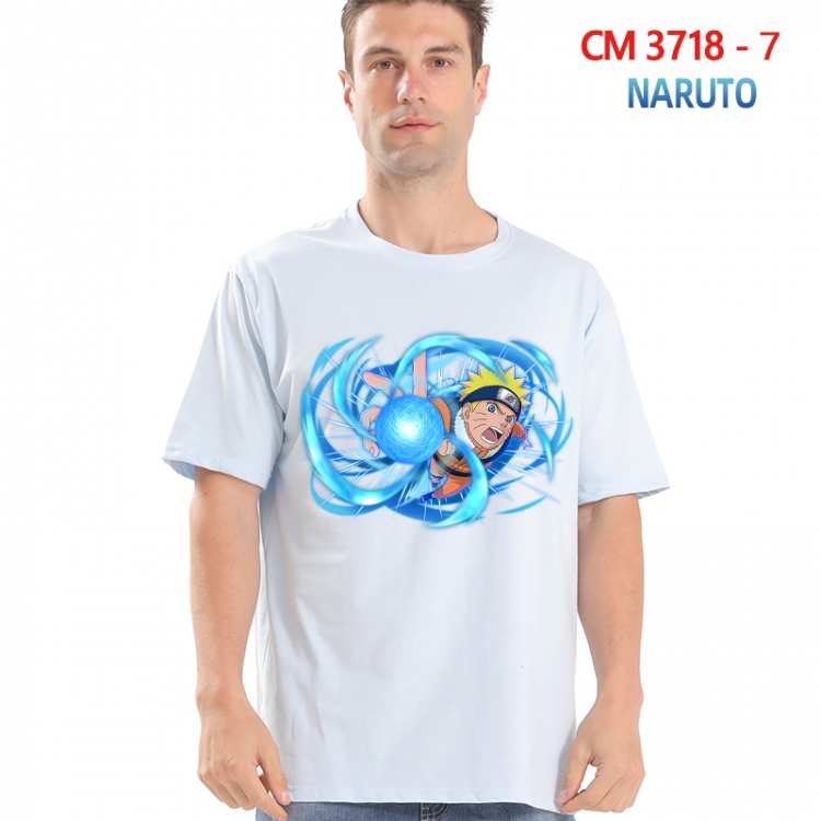 Naruto Printed short-sleeved cotton T-shirt from S to 4XL  3718-7