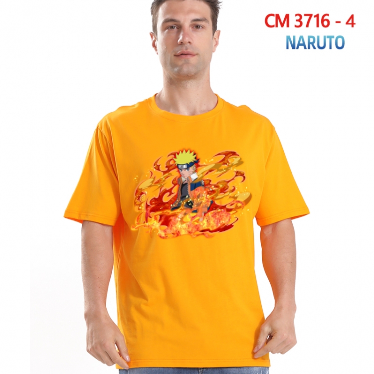 Naruto Printed short-sleeved cotton T-shirt from S to 4XL 3716-4