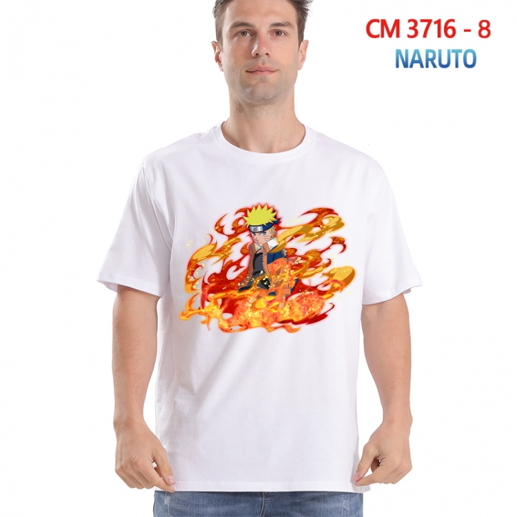 Naruto Printed short-sleeved cotton T-shirt from S to 4XL  3716-8