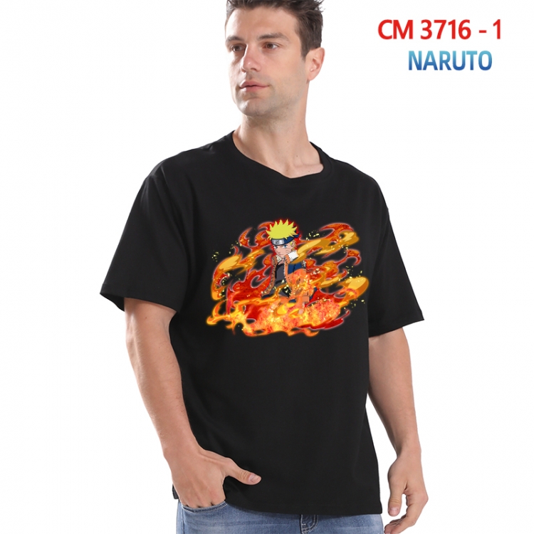 Naruto Printed short-sleeved cotton T-shirt from S to 4XL 3716-1