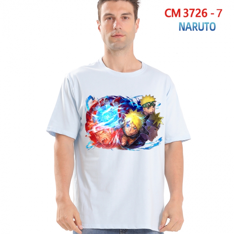 Naruto Printed short-sleeved cotton T-shirt from S to 4XL  3726-7