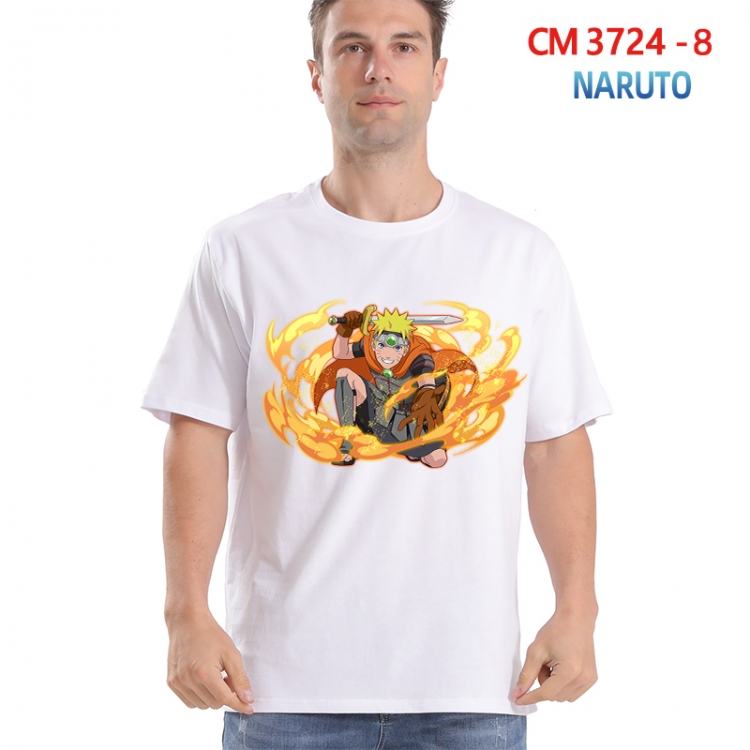 Naruto Printed short-sleeved cotton T-shirt from S to 4XL  3724-8