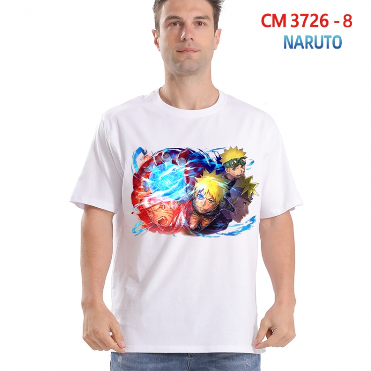 Naruto Printed short-sleeved cotton T-shirt from S to 4XL  3726-8