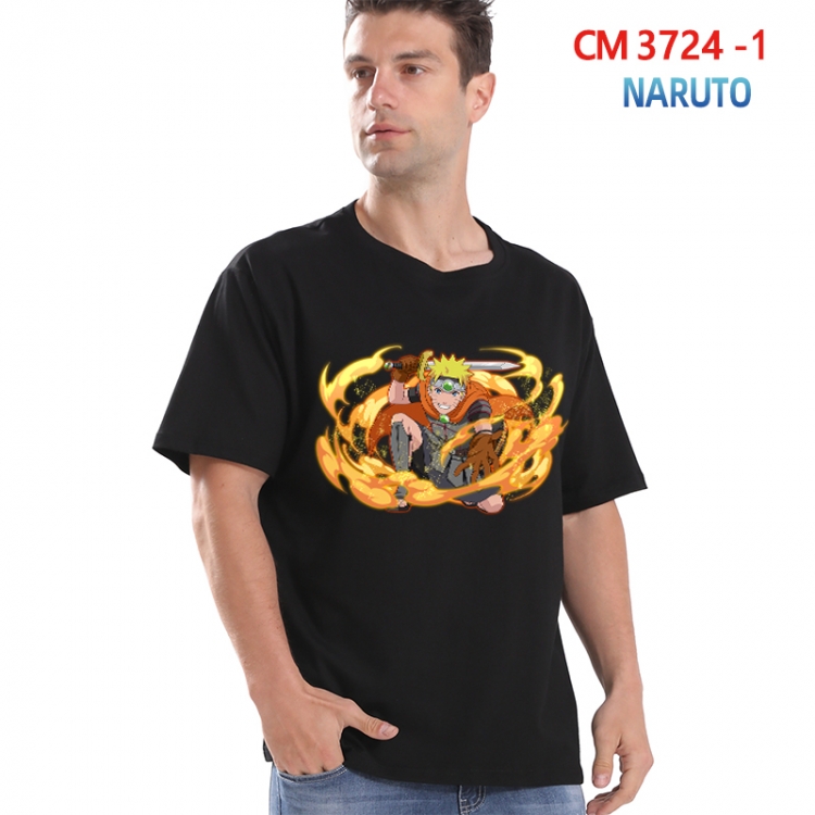 Naruto Printed short-sleeved cotton T-shirt from S to 4XL 3724-1
