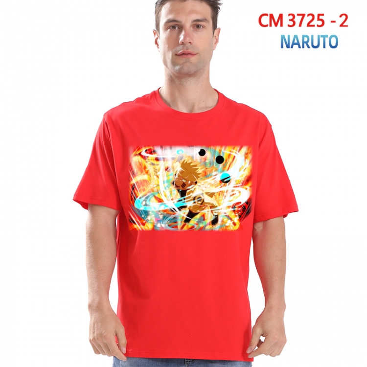 Naruto Printed short-sleeved cotton T-shirt from S to 4XL 3725-2