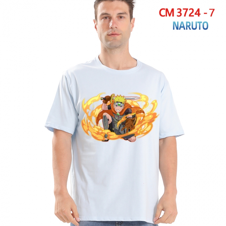 Naruto Printed short-sleeved cotton T-shirt from S to 4XL 3724-7