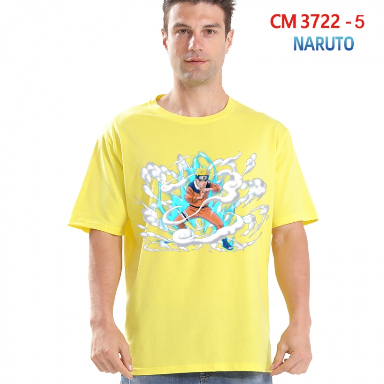 Naruto Printed short-sleeved cotton T-shirt from S to 4XL 3722-5