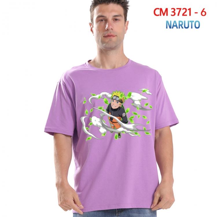 Naruto Printed short-sleeved cotton T-shirt from S to 4XL  3721-6