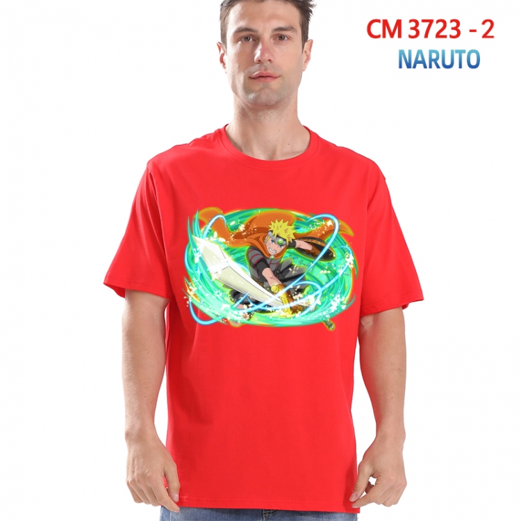 Naruto Printed short-sleeved cotton T-shirt from S to 4XL  3723-2