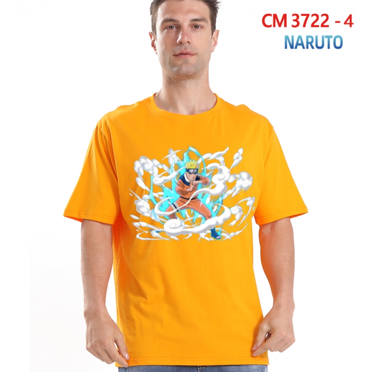 Naruto Printed short-sleeved cotton T-shirt from S to 4XL 3722-4